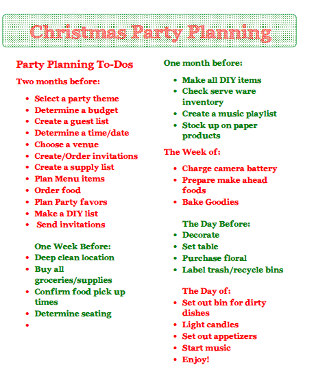 christmas party planning