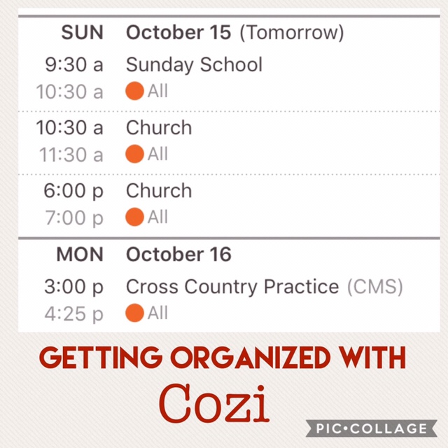 Simplify Saturdays: Using Cozi to organize your family&nbsp;schedule