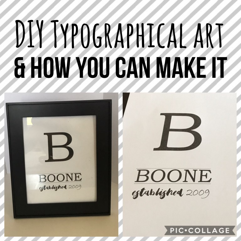 DIY Typographical art and how you can make&nbsp;it!