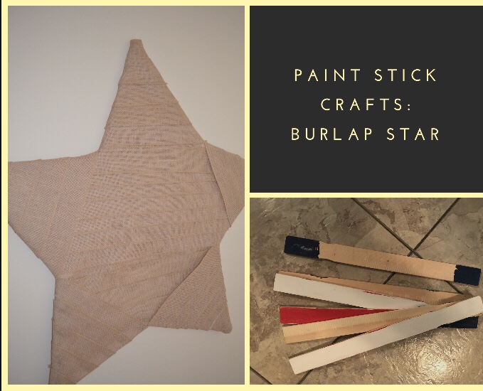 Make it Monday: Paint stick burlap star
