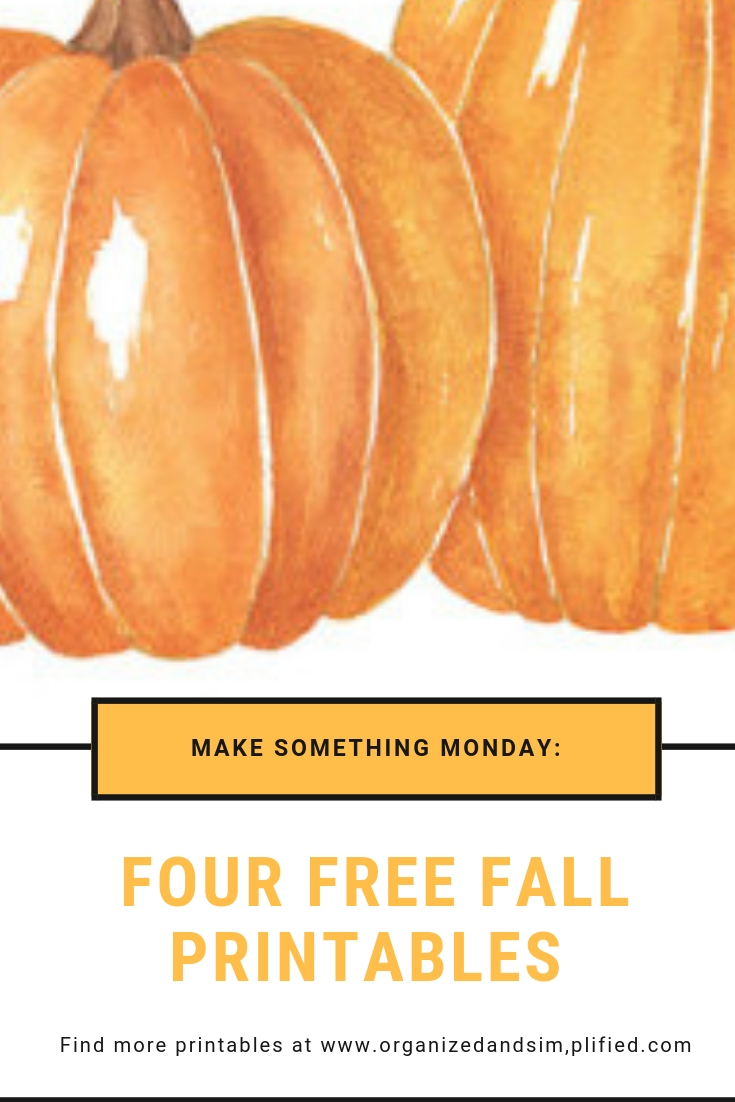 Make it Monday: Free Fall Printables