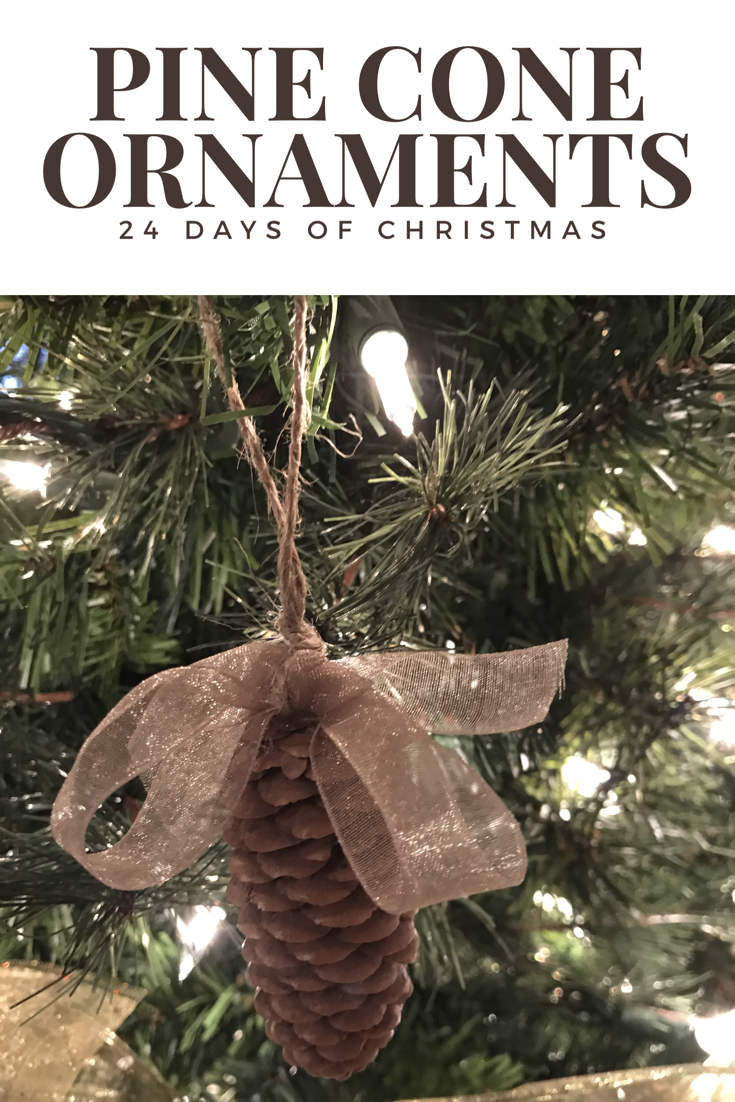 How to DIY Christmas ornaments from pinecones!