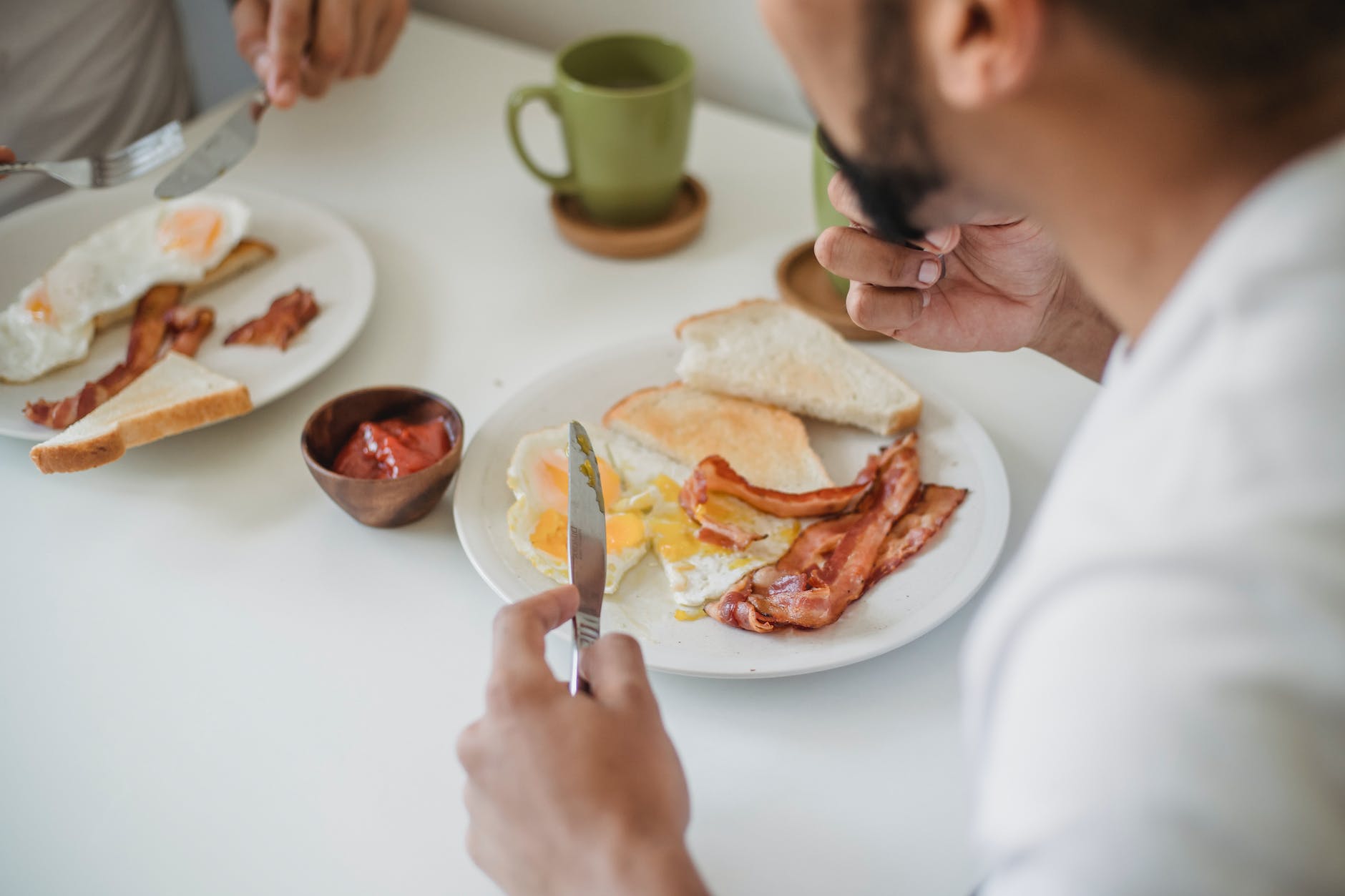eggs and bacon for breakfast
